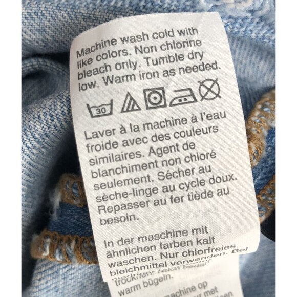 Madewell Rigid Denim A-Line Mini Skirt Cutout Edition Womens 26 Retro Cowgirl - Picture 6 of 10